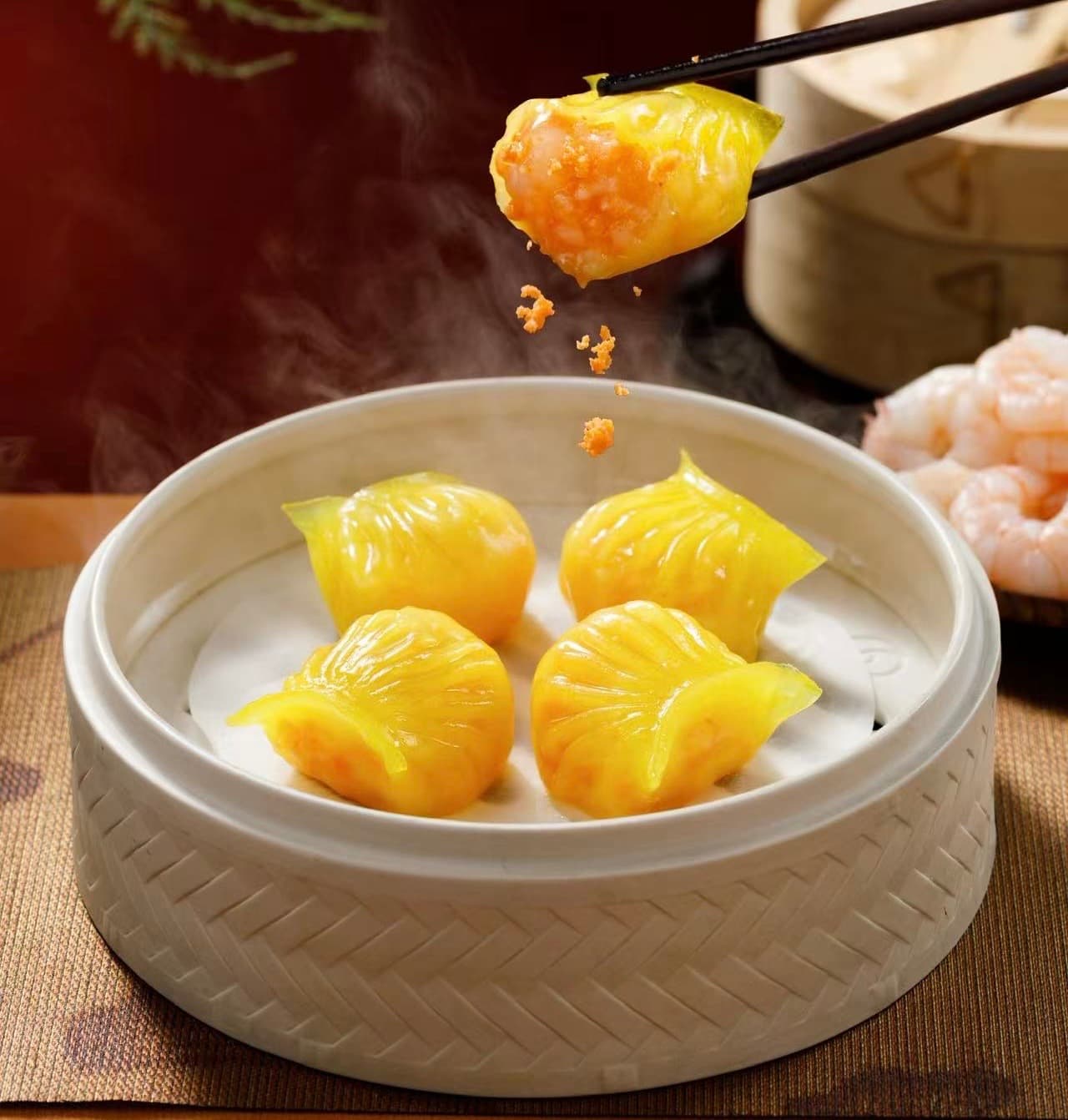 Sea Urchin Shrimp Dumpling