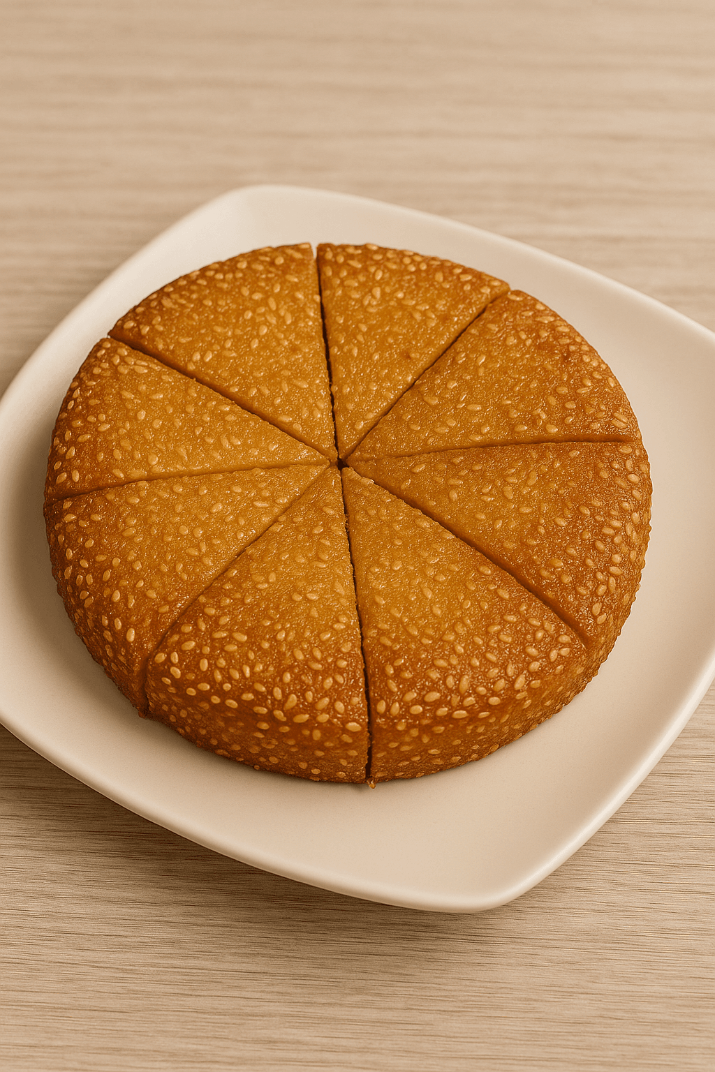 Golden Red Bean Cake